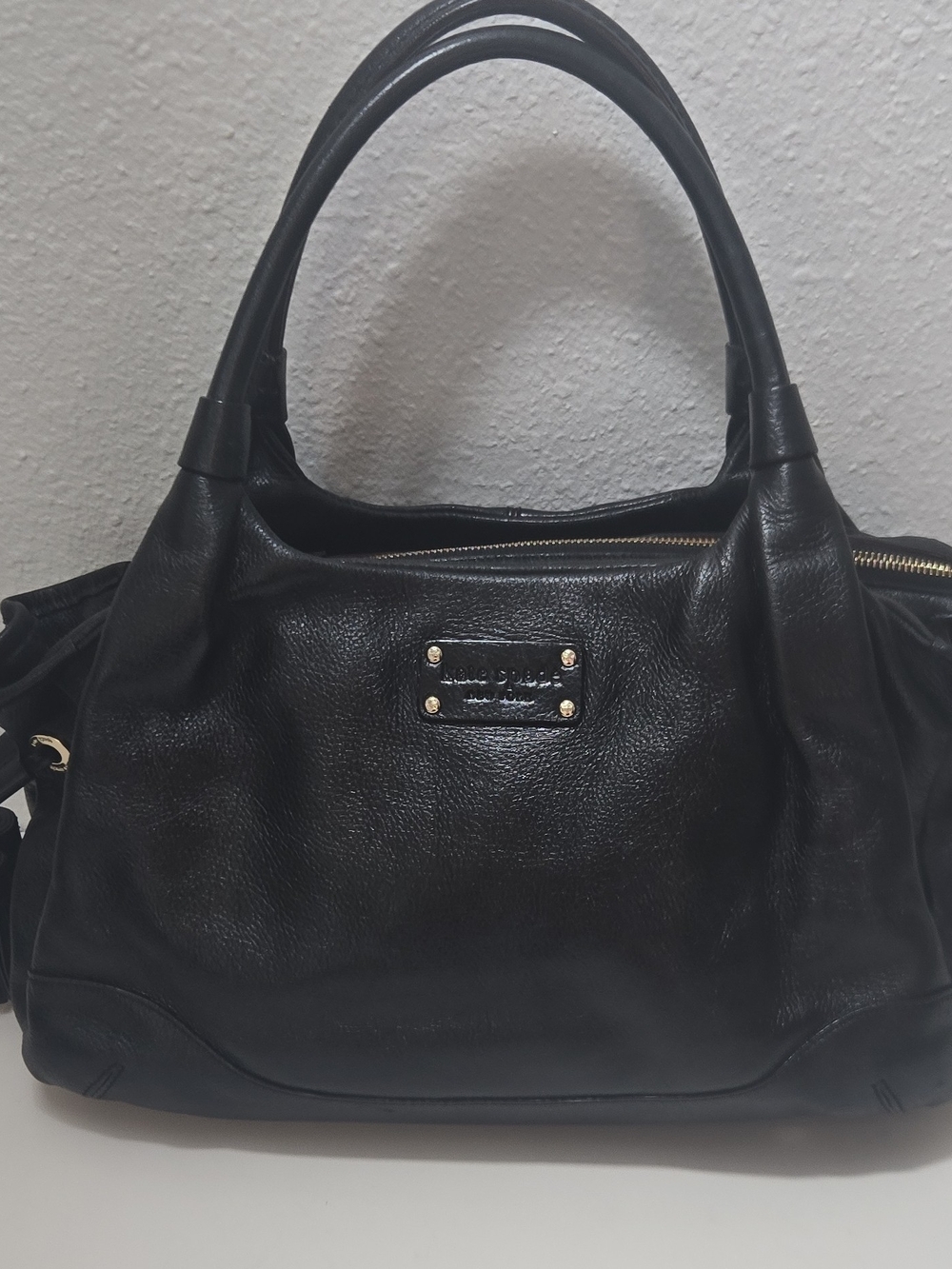kate spade Black Pebble Leather Shoulder Bag